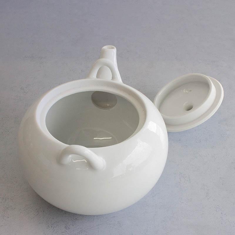 土瓶 3号 急須 ティーポット 550cc 和食器 お茶 陶器 白 ホワイト 白い