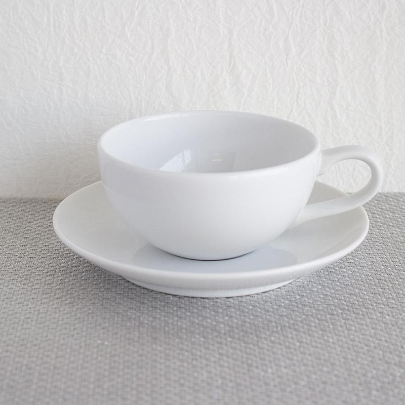 スープカップ カップ＆ソーサー カフェラテ 白 日本製 陶器