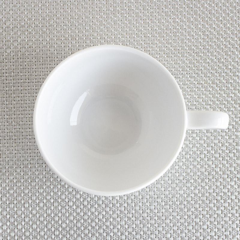 スープカップ カップ＆ソーサー カフェラテ 白 日本製 陶器