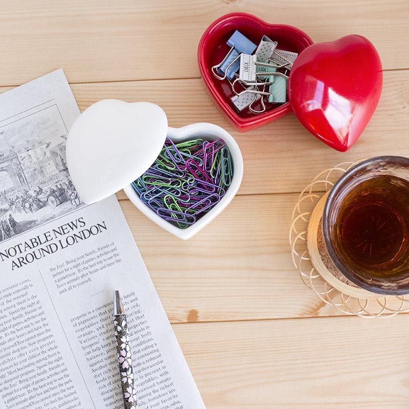 小物入れ キャニスター 陶器 雑貨 ハート おしゃれ 可愛い 陶器の