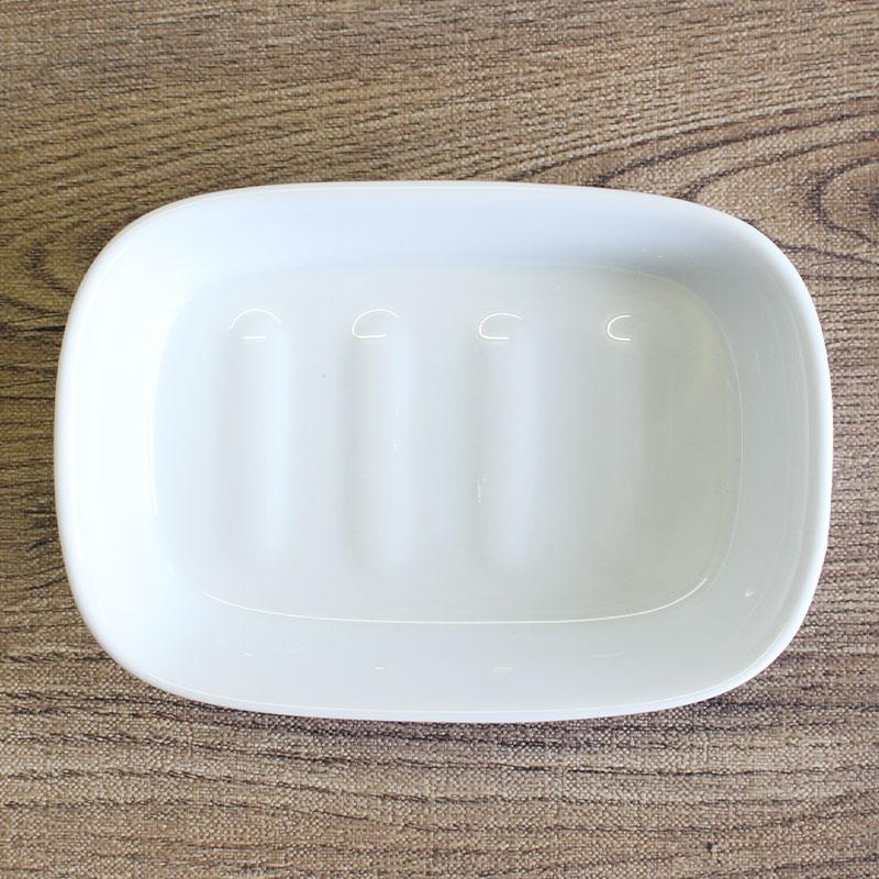 ソープディッシュ 陶器 石けんケース 石けん台 ホワイト シンプル 石鹸