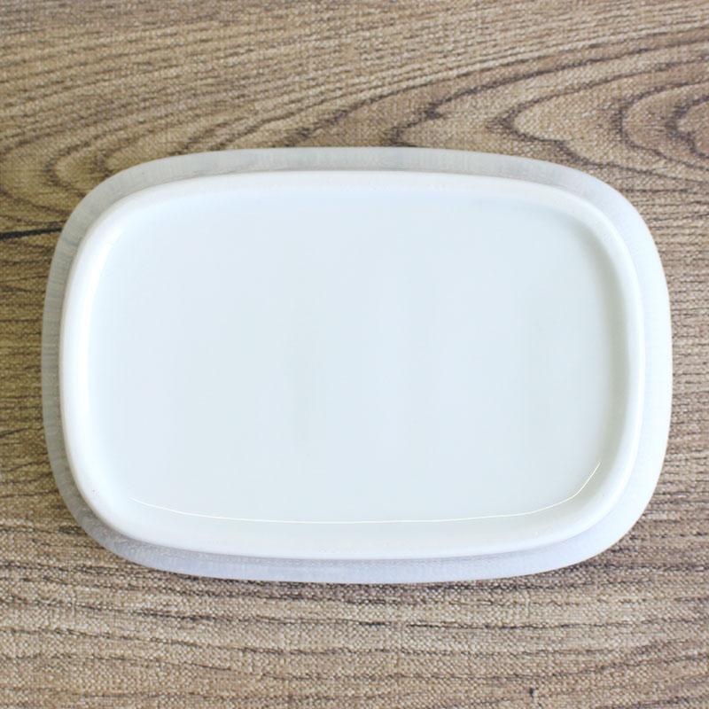 ソープディッシュ 陶器 石けんケース 石けん台 ホワイト シンプル 石鹸