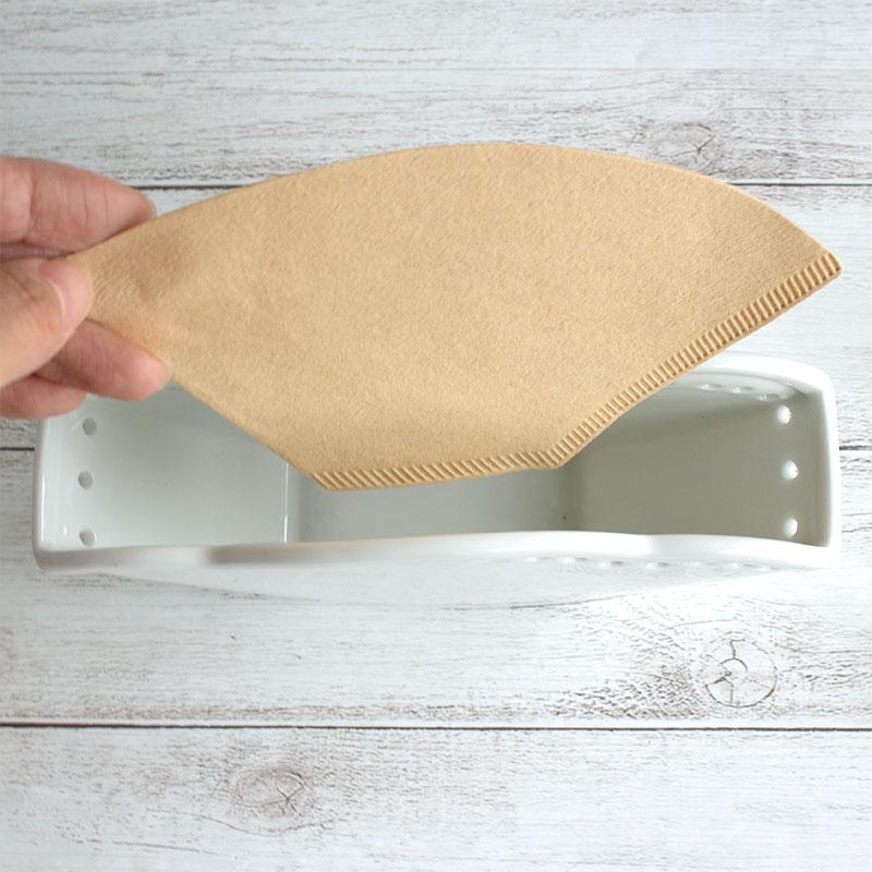 コーヒーフィルター ケース ホルダー 陶器 おしゃれ 白 コーヒー