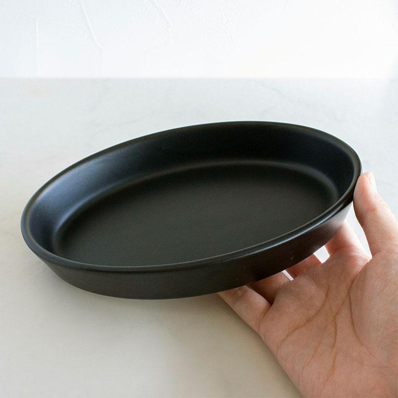 メラミン食器　オーバル皿 楕円形 プレート ブラック まとめ売り　27枚 オーバルプレート 18cm カフェ風のお皿 黒い皿 プレート 皿 楕円
