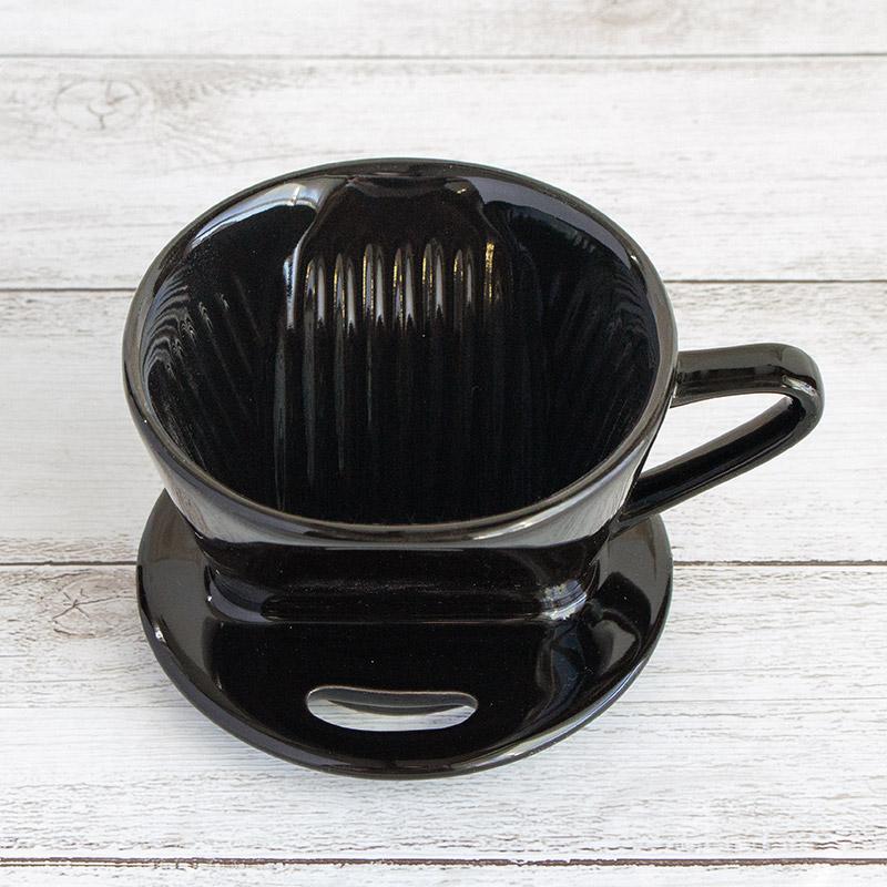 ドリッパー コーヒードリッパー 陶器 ブラック 1〜2人用 日本製 1人用