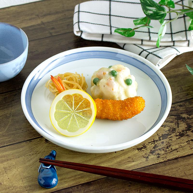 皿 取り皿 中皿 丸皿 食器 プレート 和食器 和風 青 ブルー シンプル