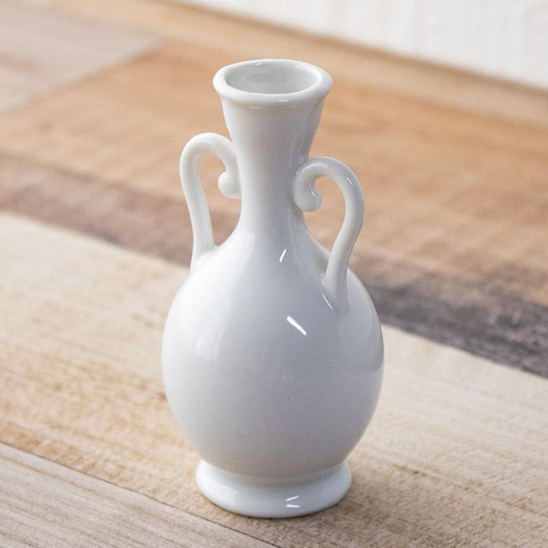 一輪挿し 花瓶 陶器 ミニ 白 コンパクト 小さいサイズ / 白い小さな