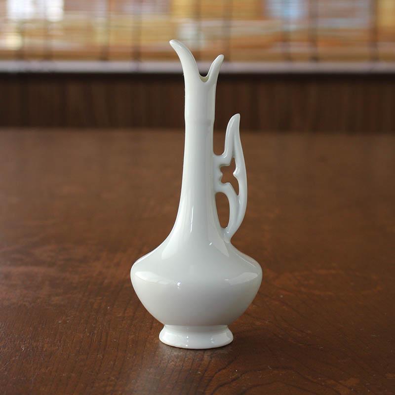 一輪挿し 花瓶 陶器 ミニ 白 コンパクト 小さいサイズ / 白い一輪挿し