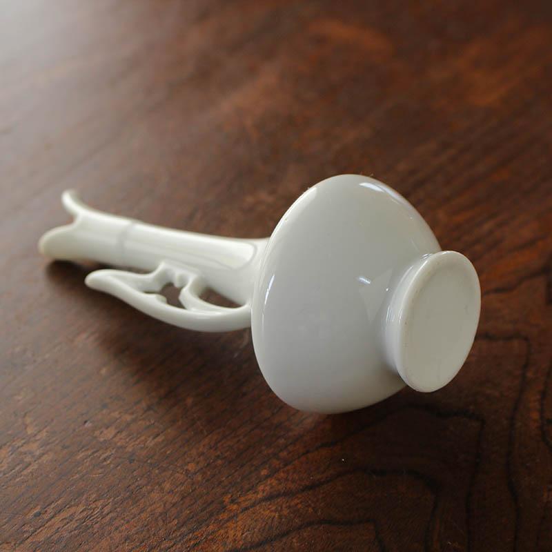 一輪挿し 花瓶 陶器 ミニ 白 コンパクト 小さいサイズ / 白い一輪挿し