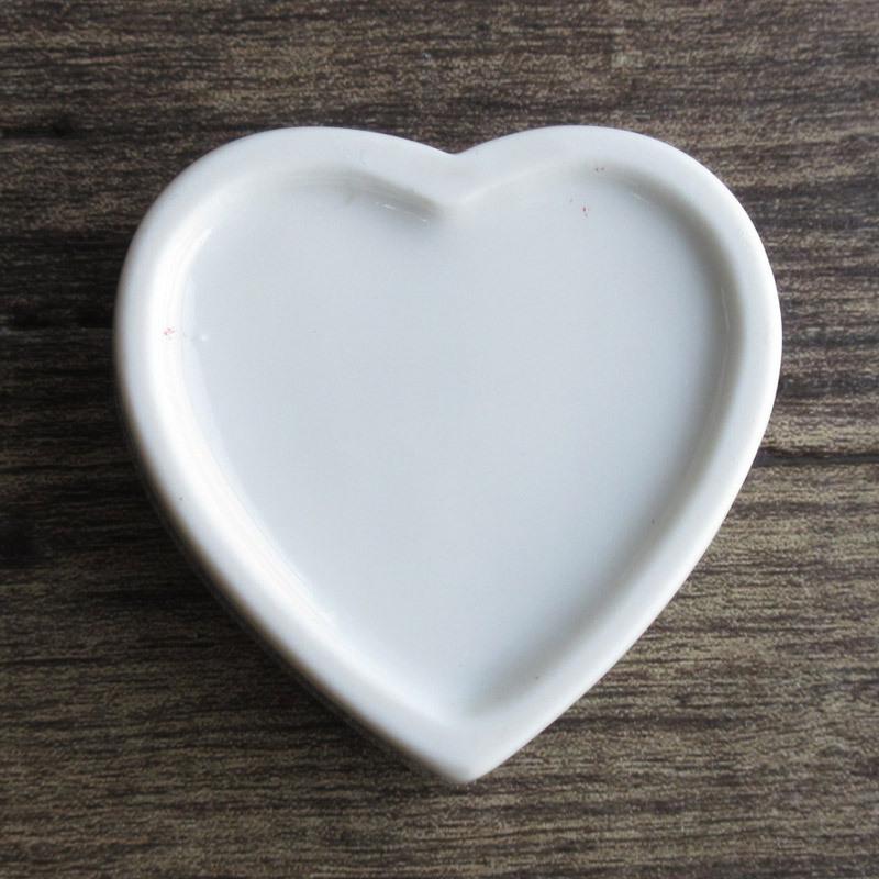 ハート型 ミニ珍味 6cm / ホワイト 白い食器 小付け 小物入れ ココット  