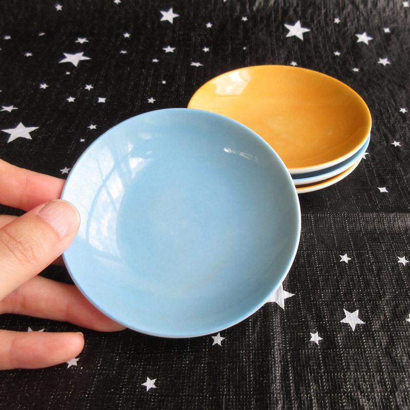 小皿（2色選択） 9.3cm オレンジ ブルー シンプル 使いやすい 丸いお皿