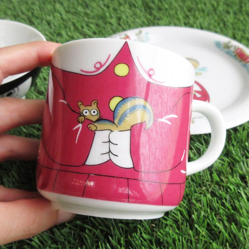 昭和レトロ 食器セット 洋食器 キッズ 子供用食器 お茶碗 丸皿