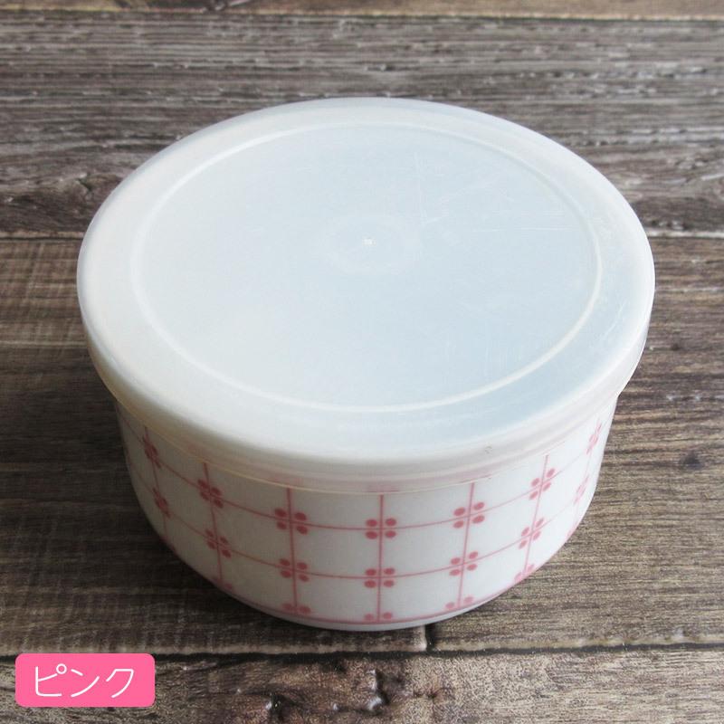 スクエアドットスタック鉢（2色選択）/ 蓋付き 陶器 保存容器 タッパー