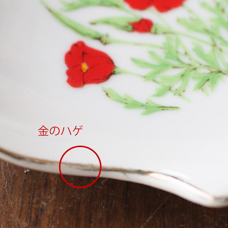 SPODE 26cm お皿　赤茶色の花柄ニ枚、人物一枚 i232-01.jpg