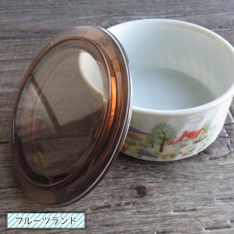 昭和レトロ プラスチックの蓋付き保存容器（2柄選択）/ ストッカー