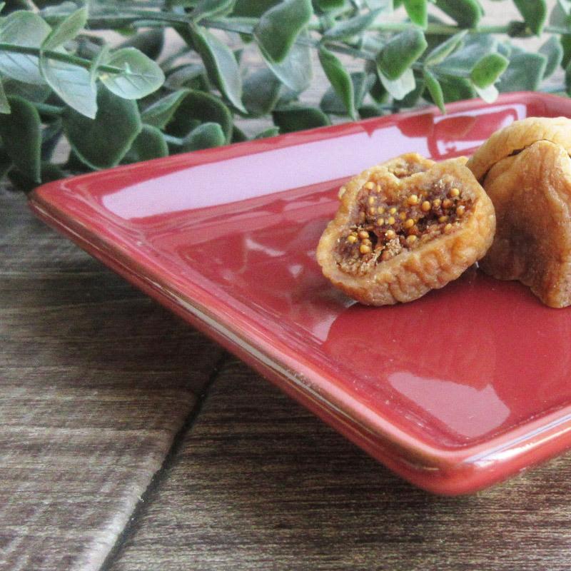 【あずき】Pottery Barn スクエアプレート 2色各2枚4点 角皿 プレート 食器 11.5cm レンガ色 スクエア 小皿 取り皿 デザート皿