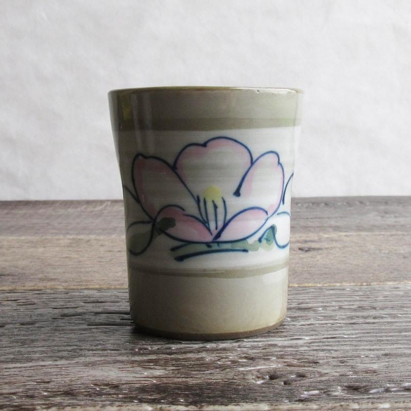 湯呑 120cc 和食器 小さめ ゆのみ 湯飲み ミニサイズ つつじ 花柄 お