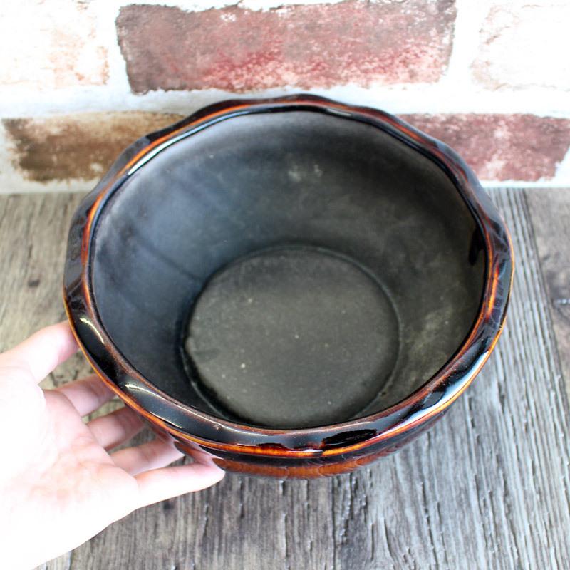 プランター 植木鉢 陶器 鉢 中国製 貫入あり ガーデニングポット