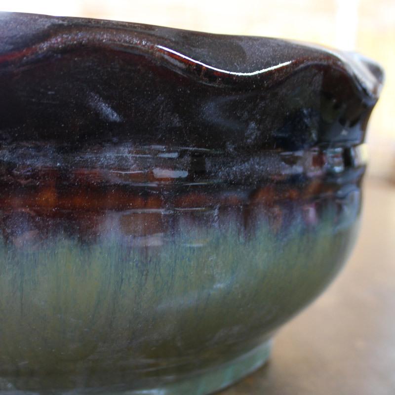 プランター 植木鉢 陶器 鉢 中国製 貫入あり ガーデニングポット