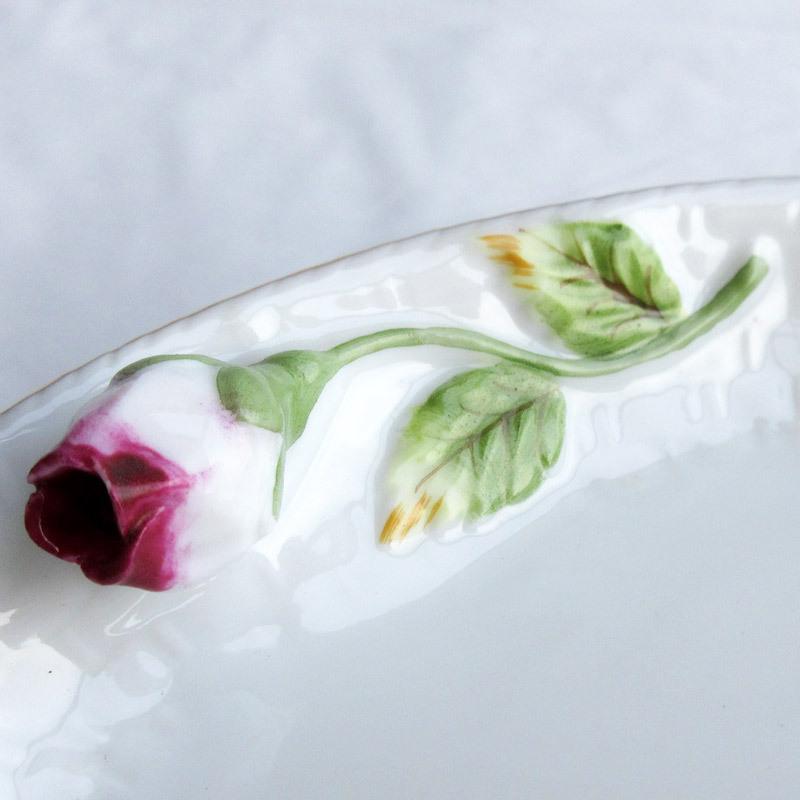 プレート 洋食器 小皿 トレイ 薔薇 ローズ 雑貨 小物