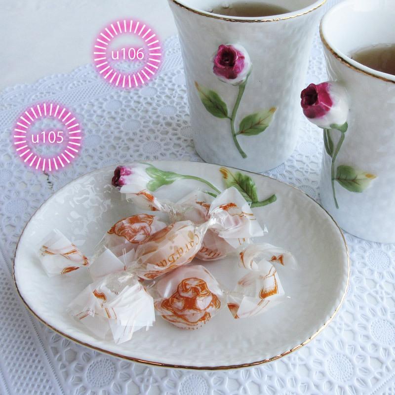 イタリア製　アンティーク風　トレイ　油絵タッチ風　花　バロック調　ばら プレート 洋食器 小皿 トレイ 薔薇 ローズ 雑貨 小物