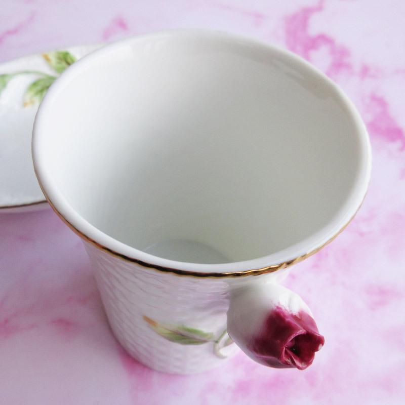カップ 210cc 洋食器 雑貨 コップ 薔薇 ローズ 陶器のカップ 小物