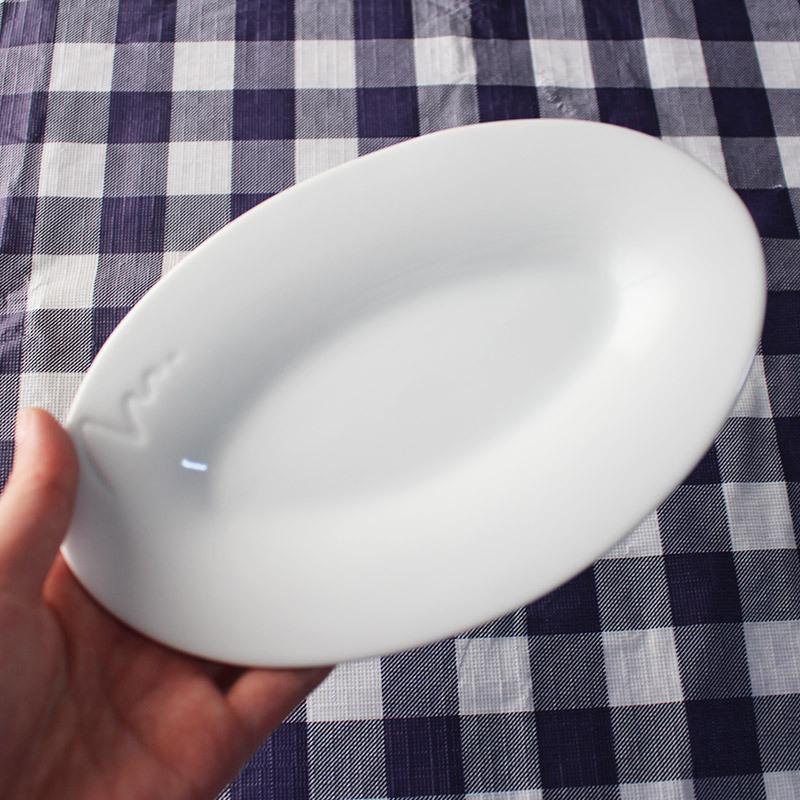 ホワイト オーバルプレート 小 18.8cm / 白い食器 持ちやすい 洋食器