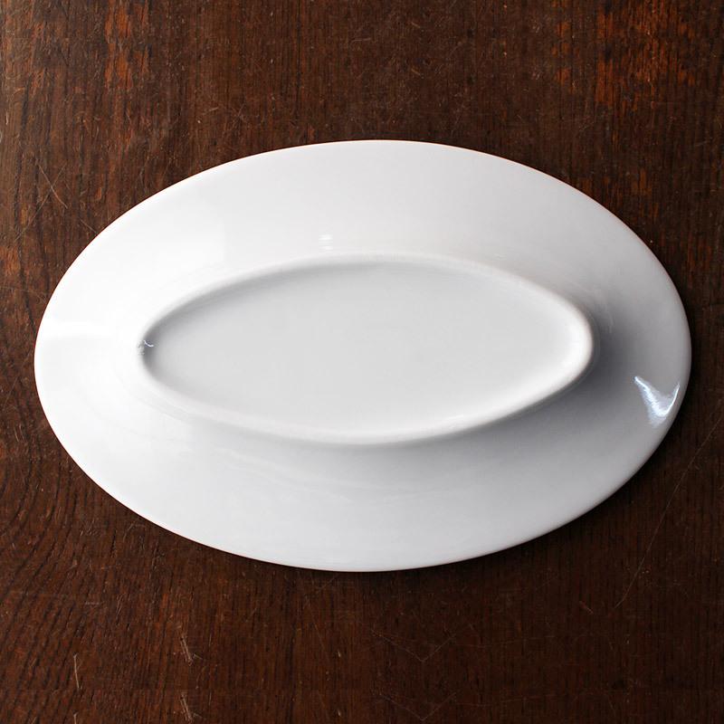 ホワイト オーバルプレート 小 18.8cm / 白い食器 持ちやすい 洋食器