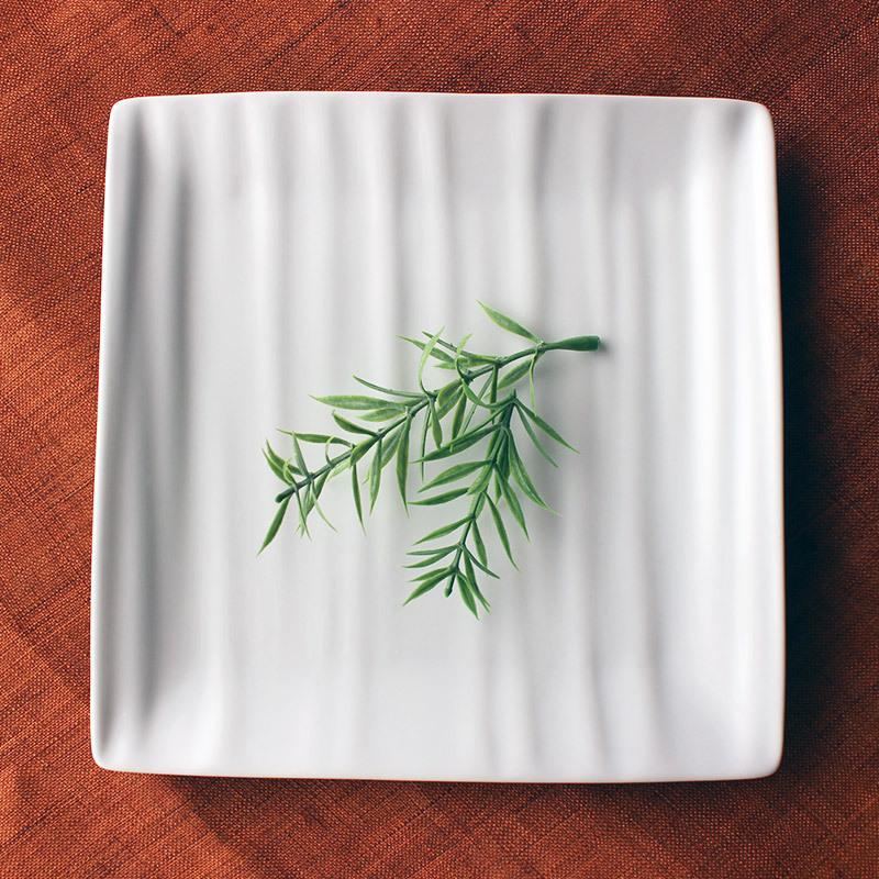 プレート 19.2cm 洋食器 スクエア 四角 ホワイト 白 角皿 陶磁器 中皿