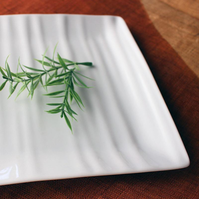 プレート 19.2cm 洋食器 スクエア 四角 ホワイト 白 角皿 陶磁器 中皿