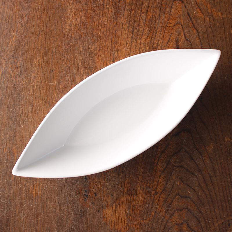 はな　舟形プレート×4枚セット 皿 24cm プレート 食器 舟形 ベイカー皿 白 舟形皿 ボート サラダ