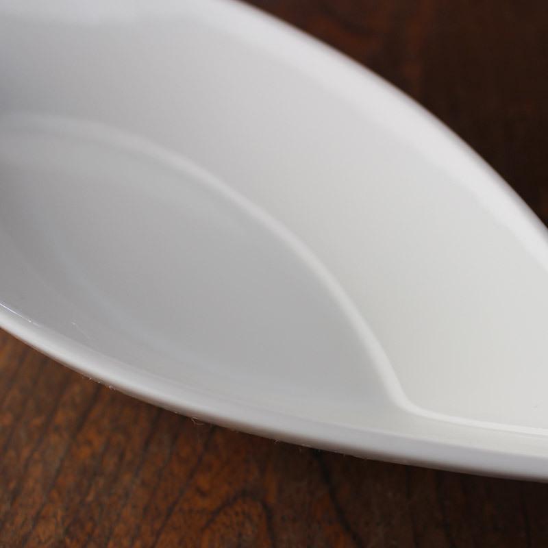 皿 24cm プレート 食器 舟形 ベイカー皿 白 舟形皿 ボート サラダ