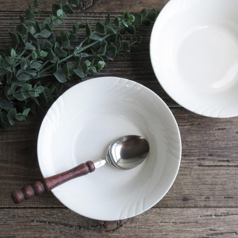 ボウル 17cm 洋食器 白 シリアル フルーツ デザート サラダボウル 浅鉢