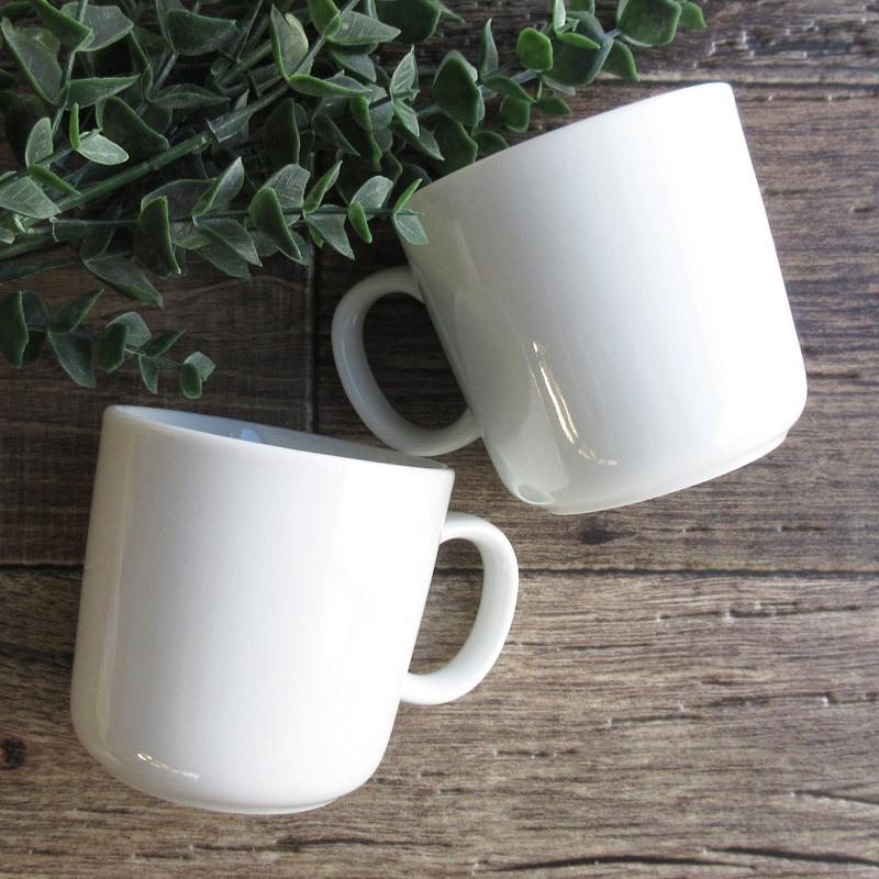 白い食器 コロンとしたマグカップ 240cc 白マグ 大量注文ok ほぼ正方形 厚口 白無地 シンプル 洋食器 コーヒーカップ 業務用 アウトレット食器 U326 サラーミキ Yahoo 店 通販 Yahoo ショッピング