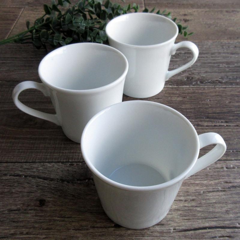 白い食器 口広マグカップ 300cc / 白いマグカップ 100円 口が広い