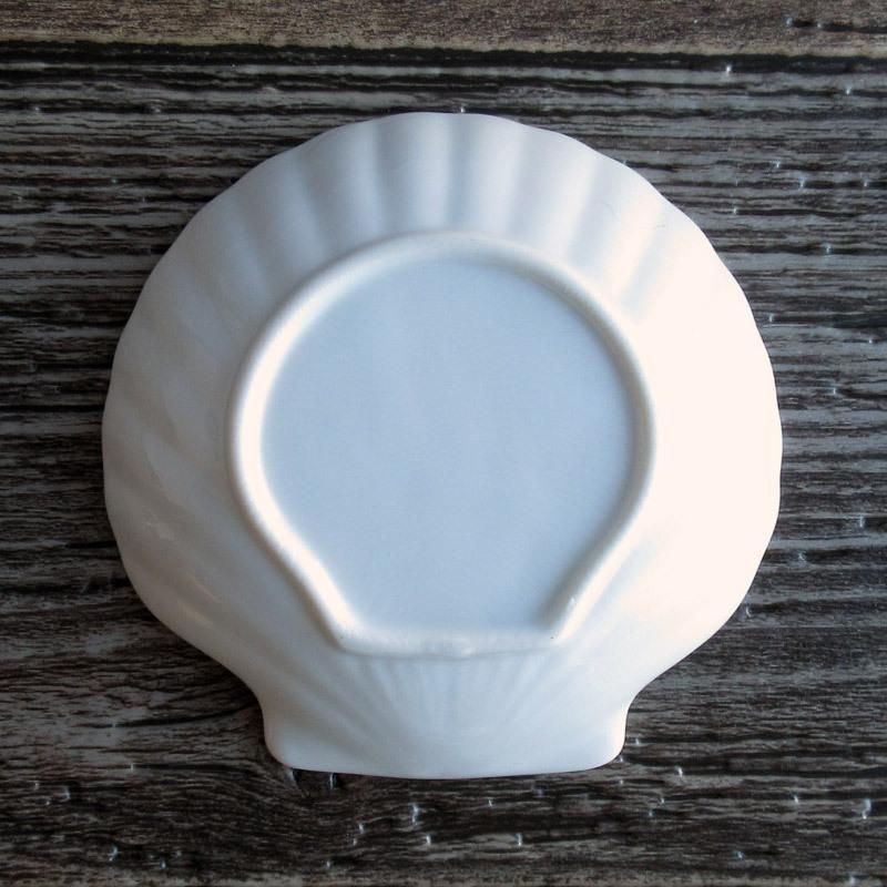 白い食器 シェル型小皿 10.4cm / ホワイト シェルプレート 貝の