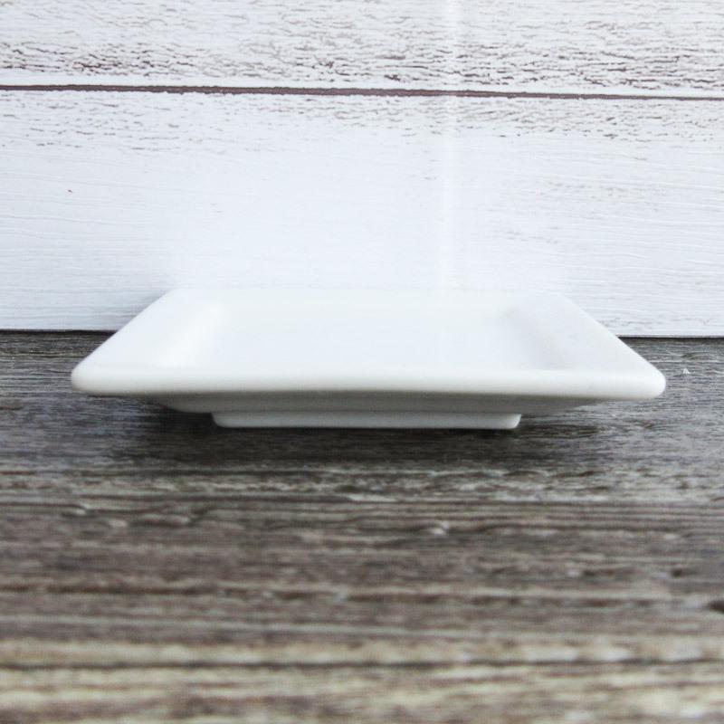 小皿 7.2cm 食器 豆皿 ミニプレート 小さいお皿 銘々皿 取り皿 四角 白