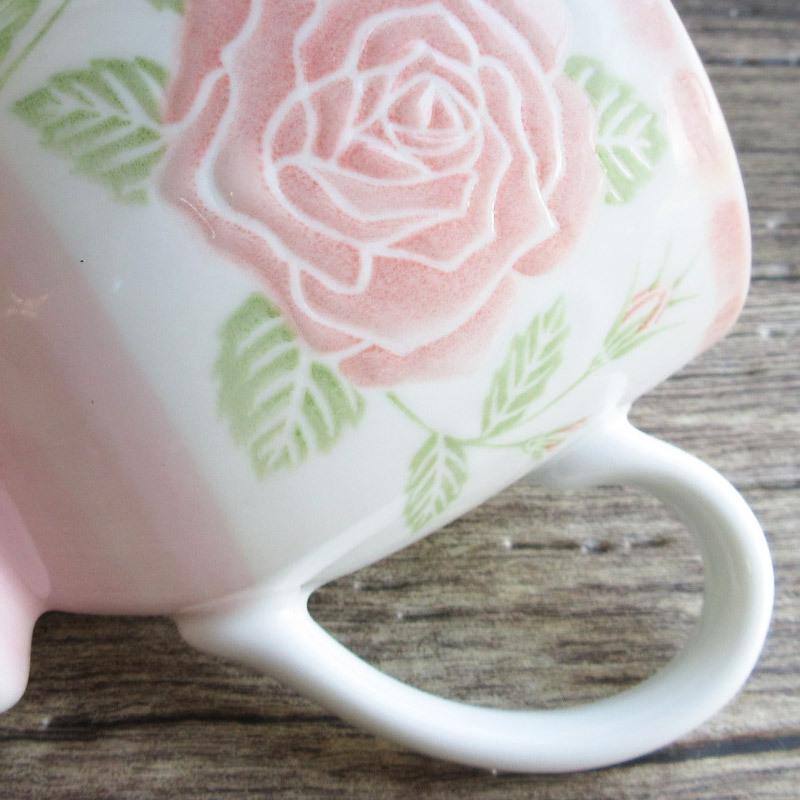 マグカップ マグ 食器 コーヒーマグ 日本製 バラ柄 薔薇 ローズ柄