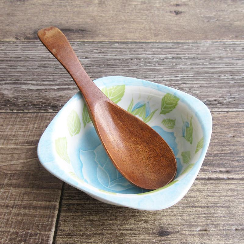 小鉢 ボウル 四角い器 日本製 バラ柄食器 薔薇 陶磁器 ブル− レッド