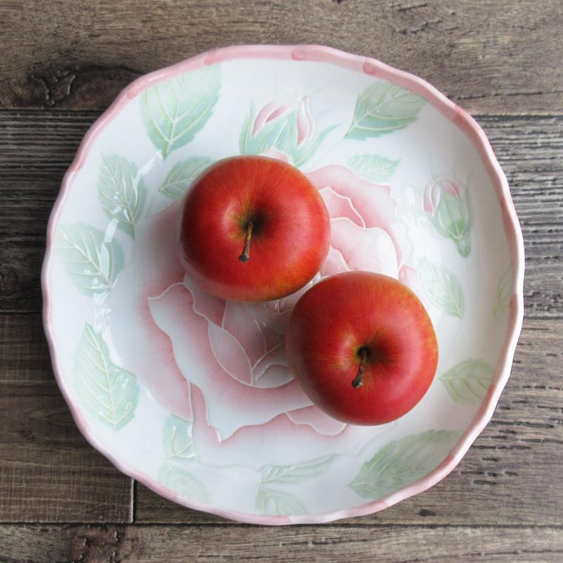 Marumitsu バラの花柄皿セット26cm 楽天市場】【アウトレット】ローズ ちょっとスクエアなパスタ皿（5色