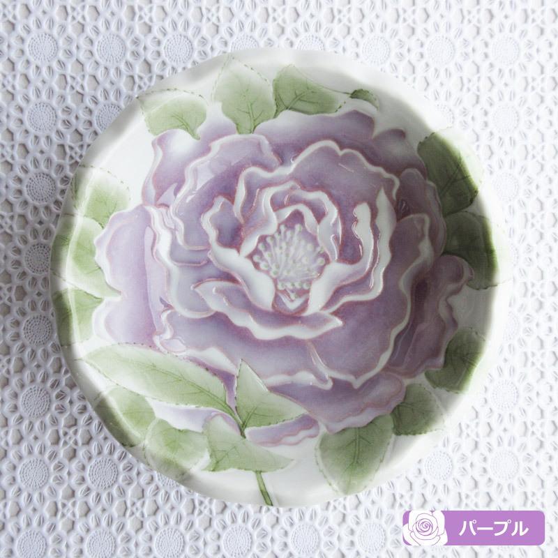 オリエントローズ フルーツ小鉢（5色選択）/ バラ柄食器 薔薇 丸鉢 