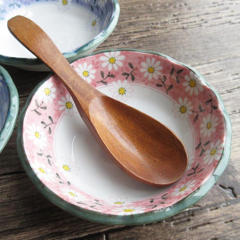 小鉢 和食器 花柄 キク 丸鉢 ピンク イエロー グリーン ブルー