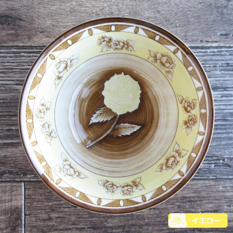 どんぶり 15cm 丼 4.8寸 茶漬碗 日本製 美濃焼 バラ柄の食器