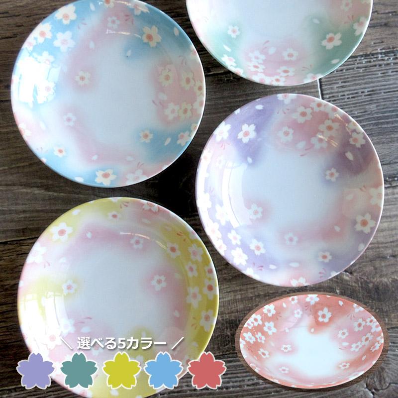 浅鉢 深皿 サラダボウル 和食器 花柄 日本製 春の器 有見窯 シリアル