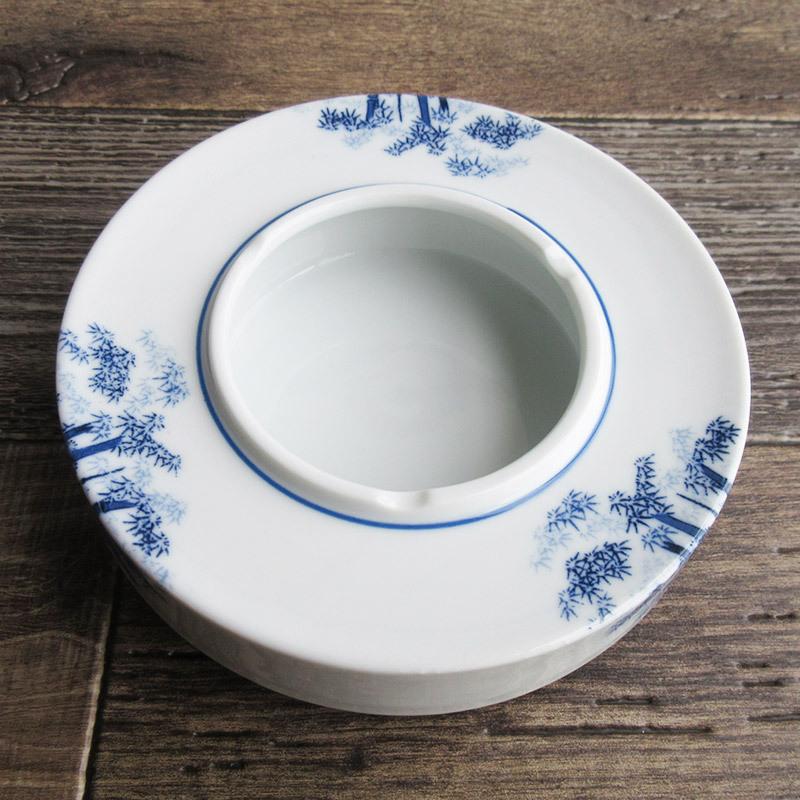 灰皿 16.5cm 喫煙具 レトロ 旅館 陶器 業務用 応接間 和室 中サイズ