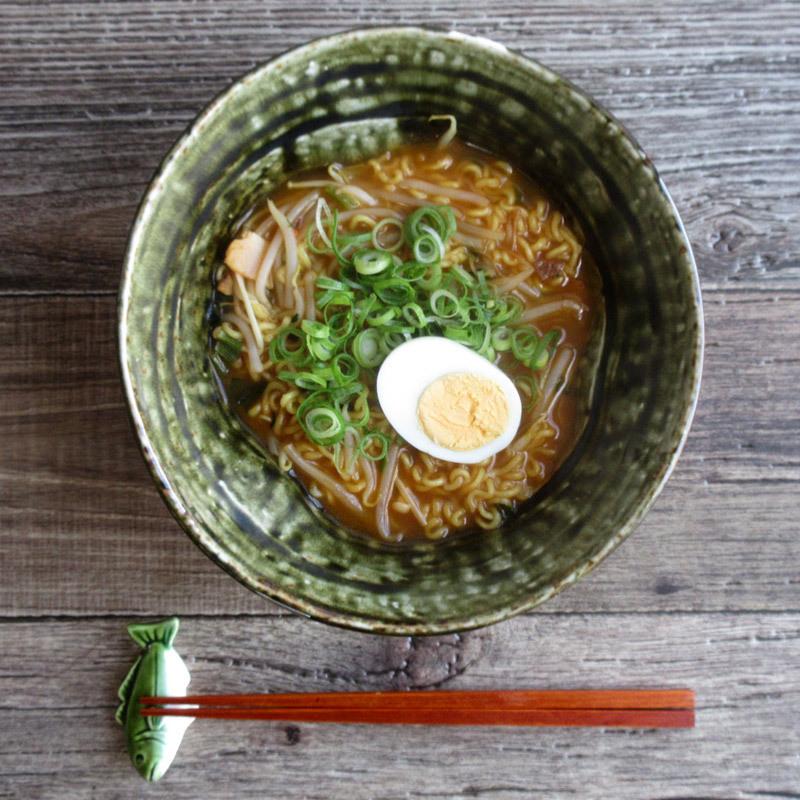 どんぶり 丼 食器 丼ぶり 和風 渋い ラーメン丼 麺鉢 1200cc カーキ
