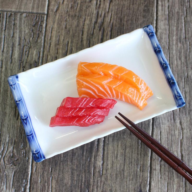 ハンドメイド 刺身皿 長角皿 17cm 刺身皿 焼き物皿 スクエア お刺身 天ぷら 焼魚 卵焼き 和