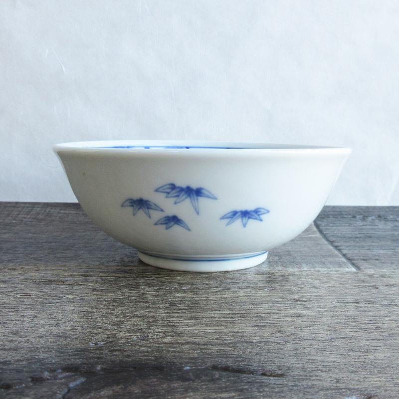 丸小鉢 小鉢 和食器 笹の葉 竹の模様 日本製 美濃焼 三峰 丸鉢 陶器 浅