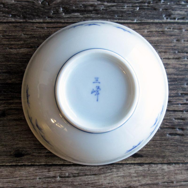 丸小鉢 小鉢 和食器 笹の葉 竹の模様 日本製 美濃焼 三峰 丸鉢 陶器 浅