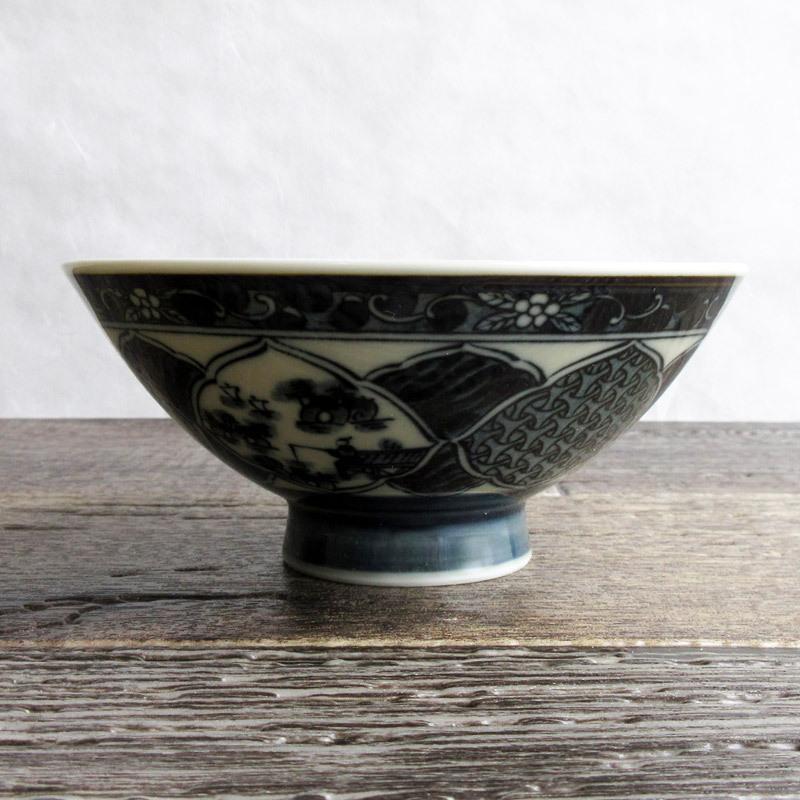 茶碗 ご飯茶碗 和食器 日本製 美濃焼 大きめサイズ 黒色 昭和レトロ